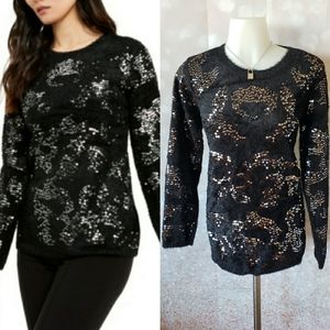 Alfani Embellished Eyelash Sweater
